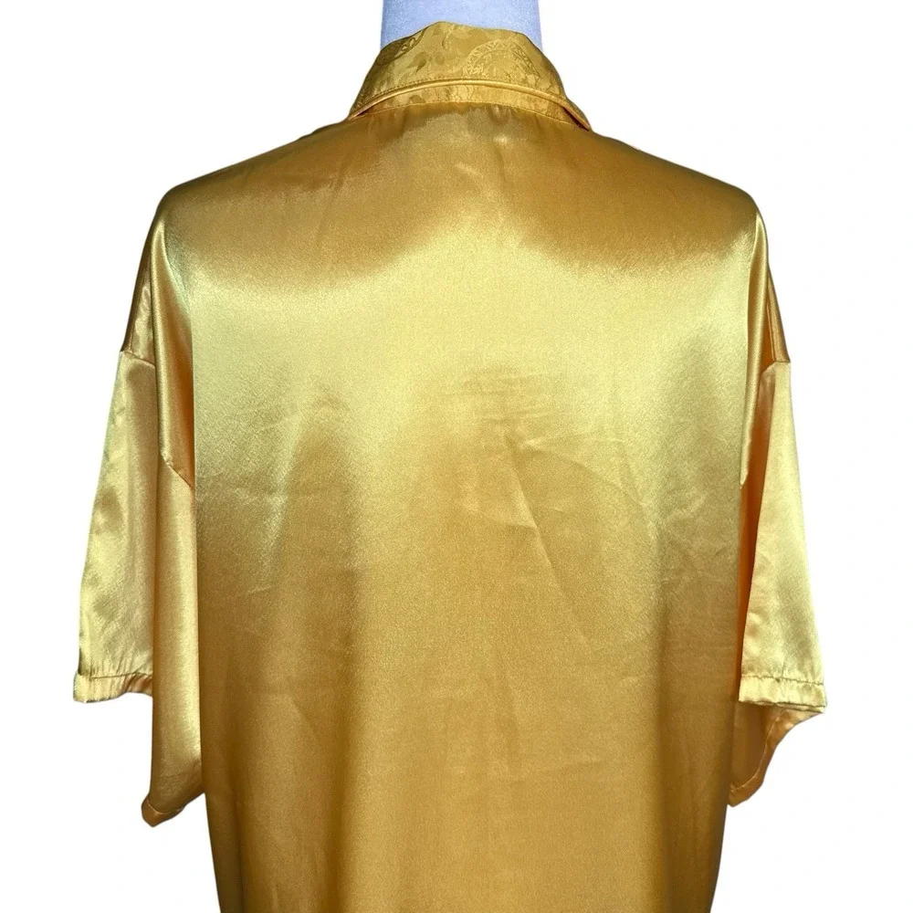 Vintage‎ 90s Gold Label Victorias Secret Night Shirt Dress M/L Satin Oversized